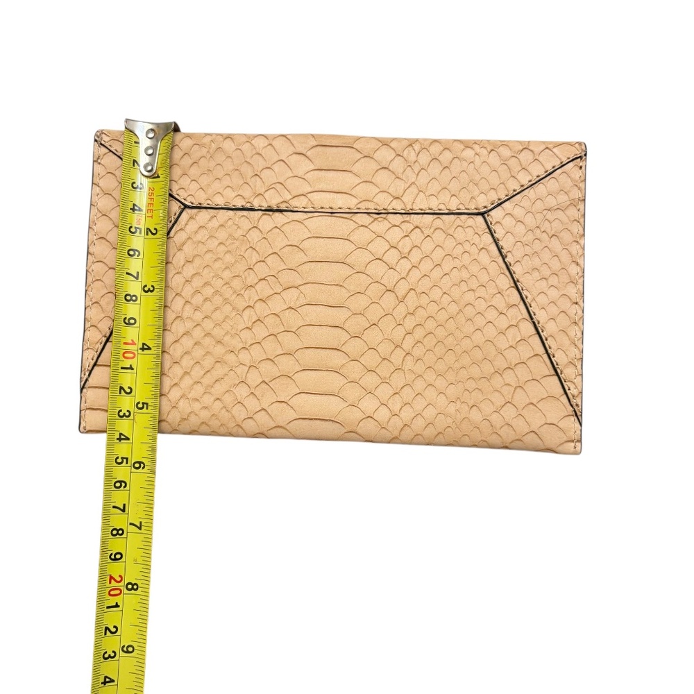 Loeffler Randall Snakeskin Python Embossed Tan Le… - image 2